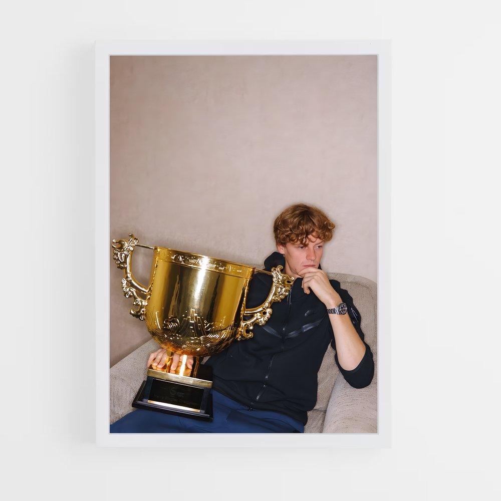 Poster Le Champion de Jannik – affiche Tennis (vue 3)